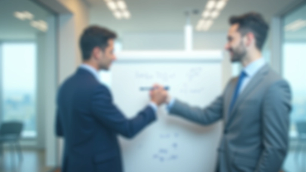 Persona che disegna un diagramma di interessi comuni su una lavagna durante una sessione di brainstorming