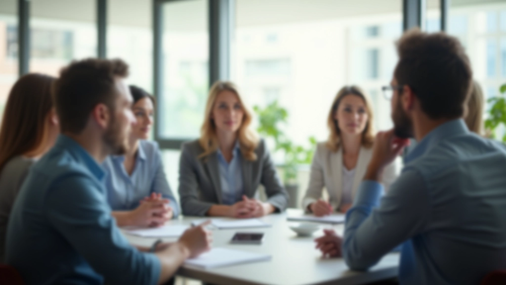 Discussione di gruppo con persone che mostrano ascolto attivo durante sessione di formazione