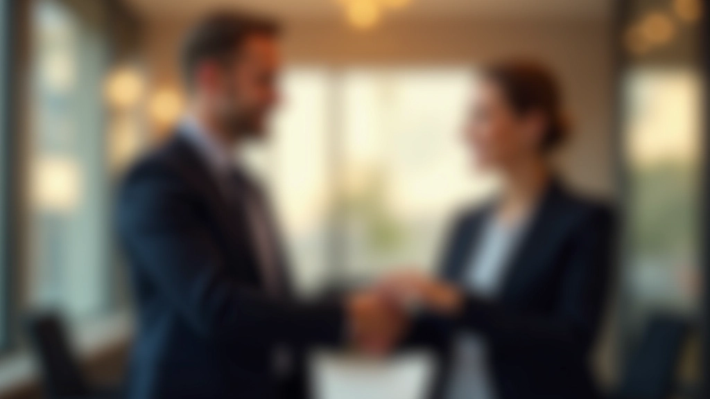 Negoziatori che raggiungono un accordo finale con strette di mano e sorrisi di soddisfazione